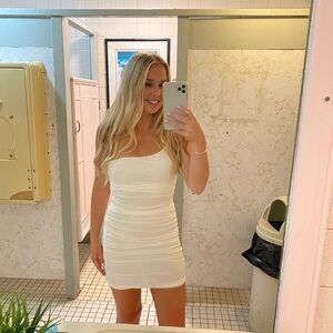 White one sided dress from princess polly in great condition